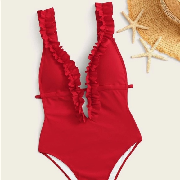 Low-Cut One Piece Swimsuit - Picture 1 of 6